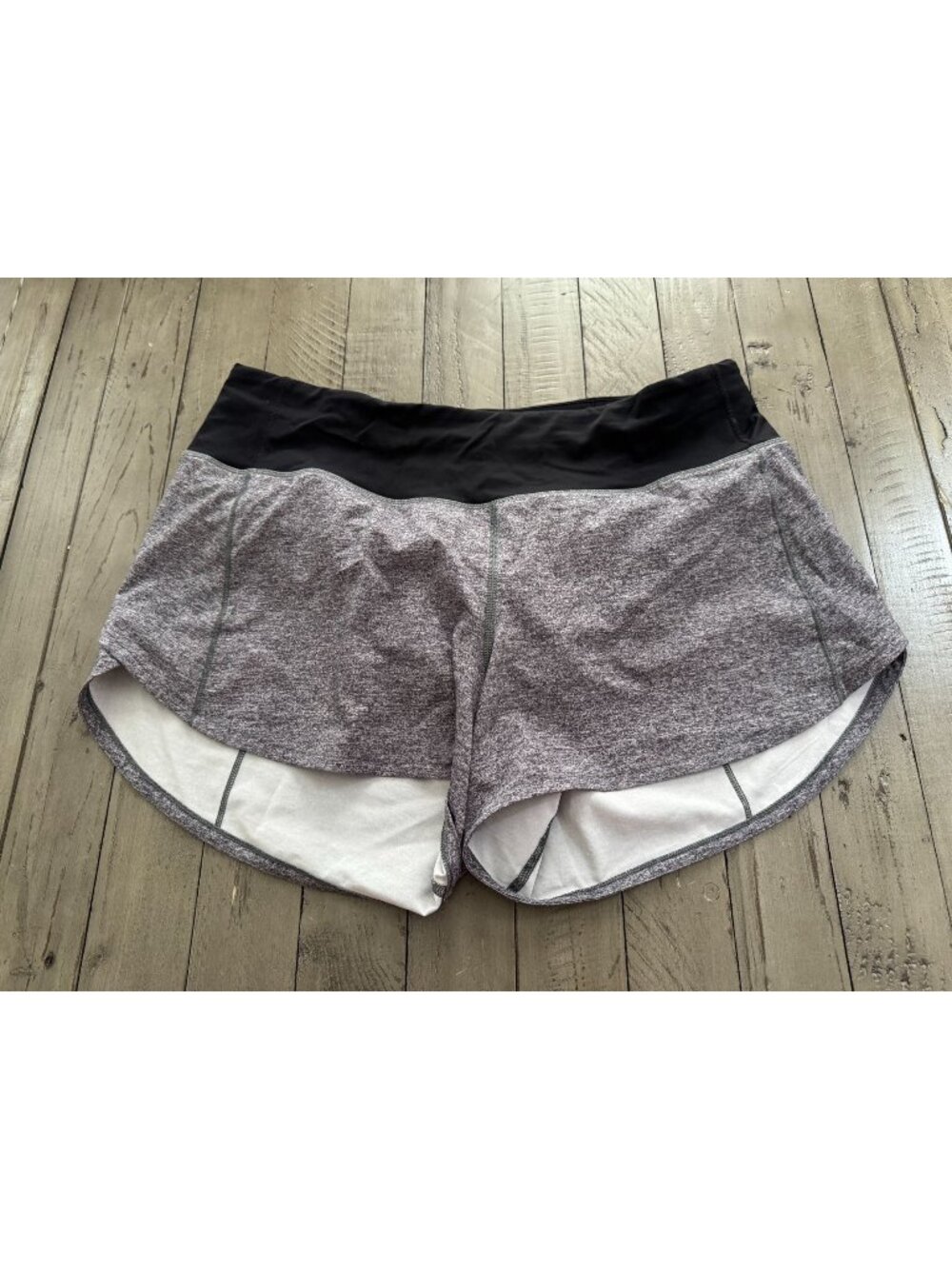 Lululemon Speed Up Short Long *4" Updated Fit Heather Lux Multi Black 8
